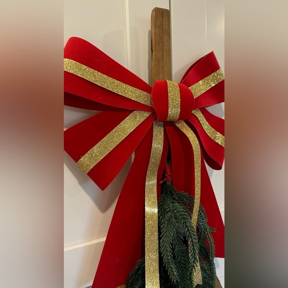 NEW Antique Snowshoe Wreath wall Customizable 1 single or 2 set winter Christmas - Picture 11 of 16